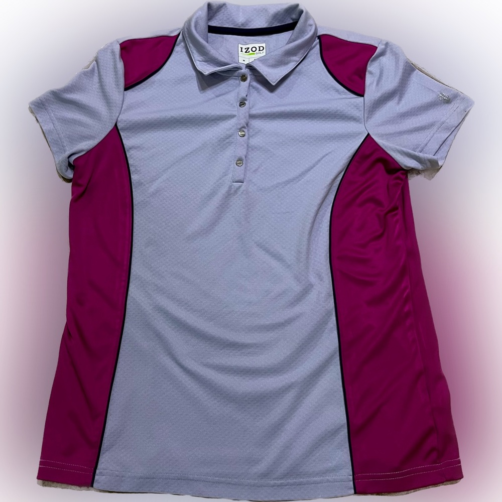 Great Condition Izod Lavender and Burgundy Women’s Polo Shirt